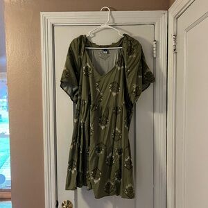 Green Floral Dress by Old Navy